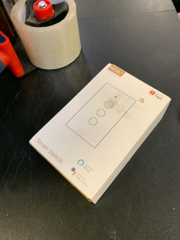 Photo 1 of MOES Dual Dimmer Switch, Double Dimmer Switch for LED Lights, Full Range Dimming, WiFi Smart Light Switch Neutral Wire Required, Single Pole, 300W INC, 75W LED/CFL, Smart Life/Tuya APP Remote Control