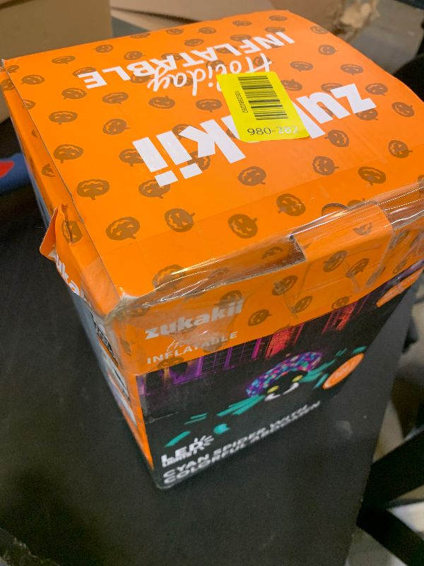 Photo 1 of 12Ft Giant Halloween Inflatables Spider Built-in 7-Color-Shifting Eyes & 3-Effect-Flashing Belly, Large Halloween Decorations Outdoor Huge Blow Up Yard Decorations Blowups for Holiday- 1PCS?Cyan?