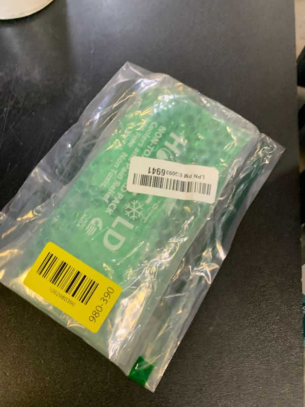 Photo 1 of ICY-COOLS Multi-Use Bead Gel Ice Packs for Injuries Reusable and Long Lasting (3 Pack) for Hot or Cold Therapy or as Cooler Ice Packs, (Green)
