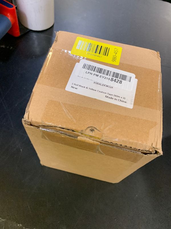Photo 1 of 3 Roll Black & Yellow Caution Tape, 2'' x 600 FT Total Length Safety Tape, Black & Yellow Floor Marking Tapes, High Adhesive Hazard Tapes for Floors, Walls, Staircase, Pipes, Equipment, Dangerous Area