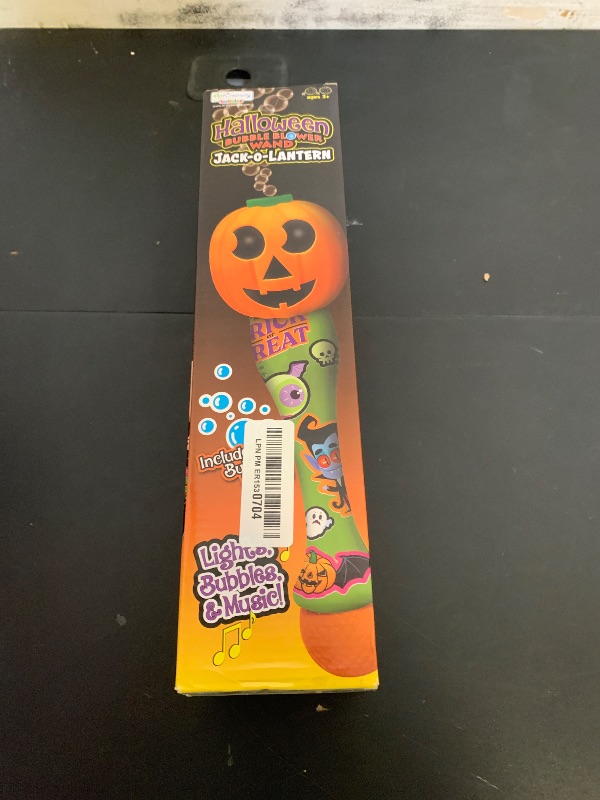 Photo 1 of ArtCreativity Halloween Bubble Wand for Kids, 14" Light Up Pumpkin Bubble Wand for Toddlers with LED & Music, Halloween Boo Basket Stuffers for Kids, Haloween Toys for Toddlers