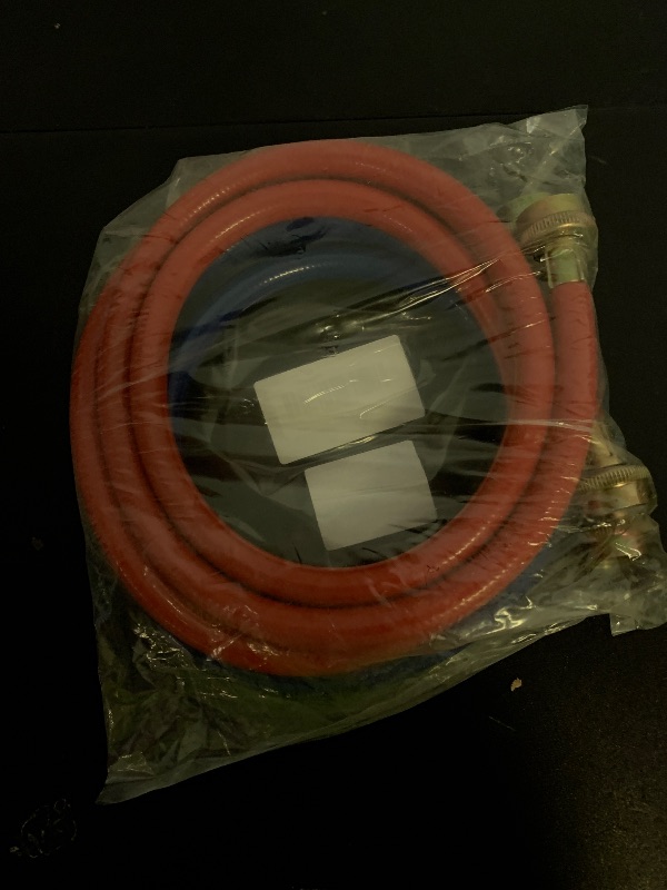 Photo 1 of 6FT Rubber Washing Machine Hoses Burst Proof Water Supply Lines with 3/4" FHT Standard Thread by AMI PARTS - for Hot and Cold Water Washer Hoses (2 Pack)