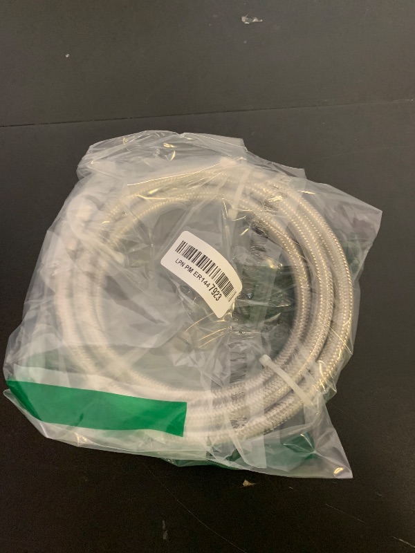 Photo 1 of JUWO 6 FT Refrigerator Water Line, Braided Stainless Steel Ice Maker Hose Connector Water Line with 1/4 Inch Fittings for Refrigerator Ice Maker