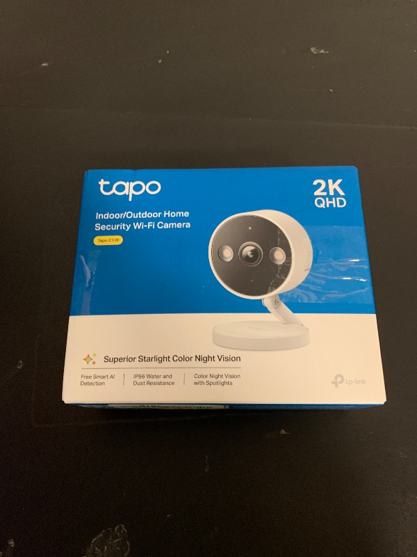 Photo 1 of Tapo by TP-Link 2K QHD Security Camera Indoor/Outdoor, 2024 PCMag Editor's Choice, Color Night Vision, Free Person/Pet/Vehicle Detection, Baby Monitor, Local/Cloud Storage, IP66, Dual-Spotlight(C120)