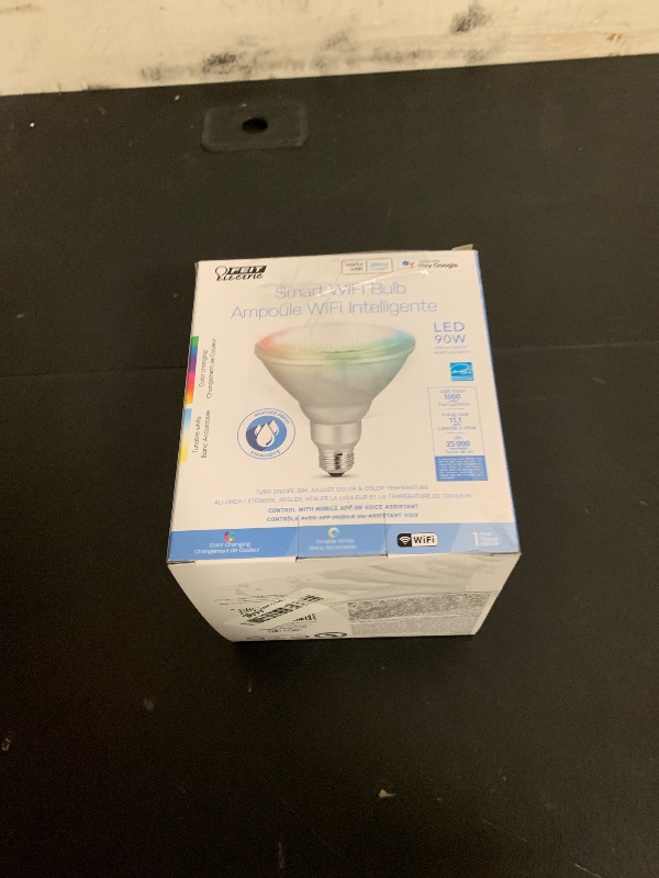 Photo 1 of Feit Electric PAR38/RGBW/CA/AG 90 Watt Equiv, 2.4 GHz WiFi Only, No Hub Required, Color Changing and Tunable White