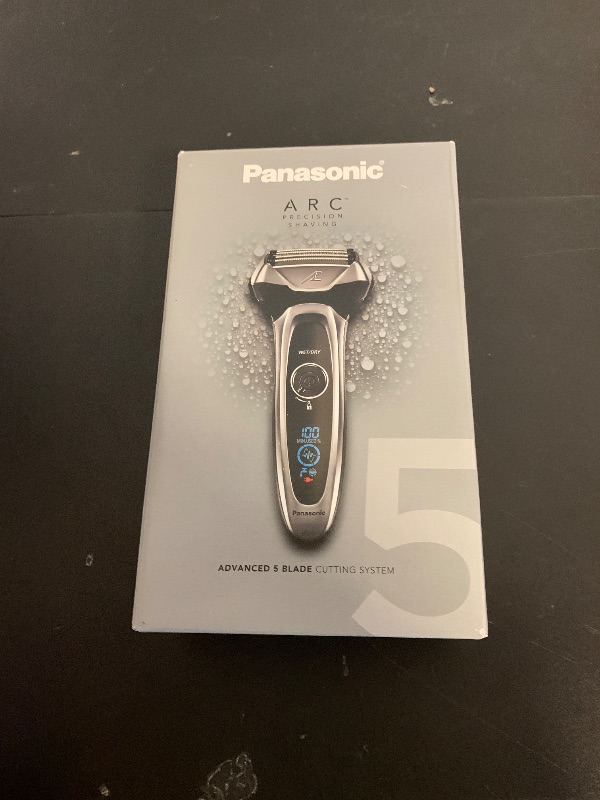 Photo 1 of Panasonic ARC5 Electric Razor for Men with Pop-Up Trimmer, Wet/Dry 5-Blade Electric Shaver with Intelligent Shave Sensor and Multi-Flex Pivoting Head – ES-LV65-S (Silver)