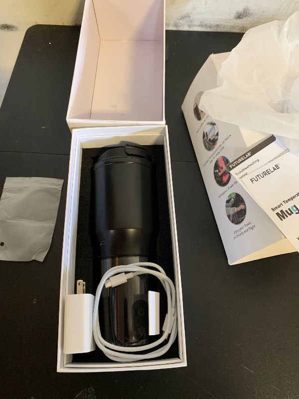 Photo 1 of FUTURELAB Smart Mug,Temperature Control Heated, Coffee Mug,15OZ, 15 Hours Battery Life,Self-Heating,Vacuum Insulated Hot Beverage Warmer,LCD Screen,Adjustable Temperature