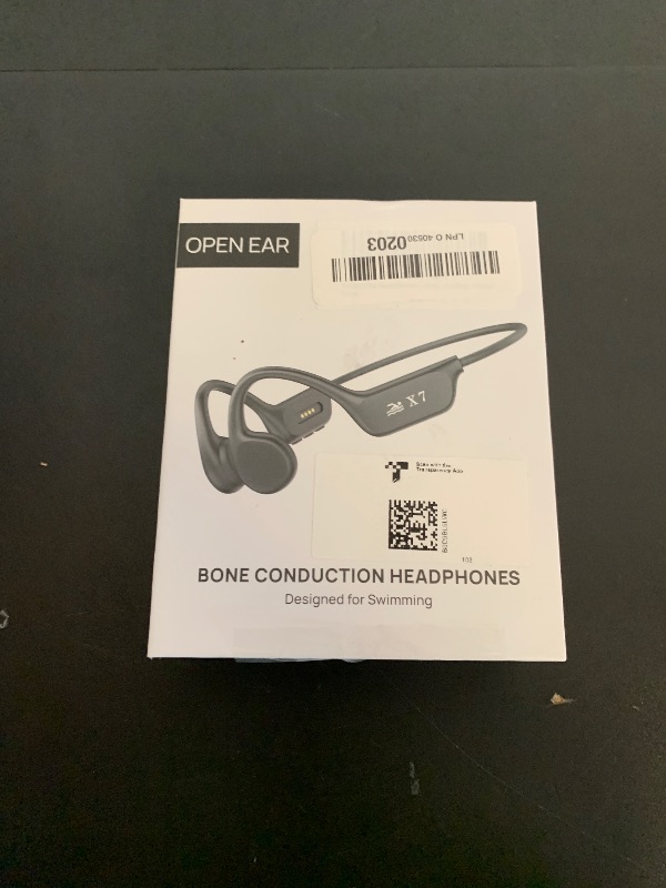 Photo 1 of Swimming headphones-bone conduction headphones, IP68 waterproof built-in MP3 player 32G memory, underwater swimming headphone, wireless open Earphones Bluetooth 5.3, for running, cycling (black)