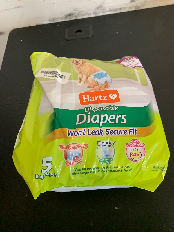 Photo 1 of New! Hartz® Comfitables® Disposable Dog Diapers, Size XL 5 count, Comfortable & Secure Fit, Easy to Put On, Super Absorbent Male and Female Diaper