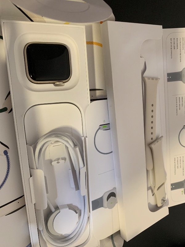 Photo 1 of Apple Watch SE 3 [GPS 40mm] Smartwatch with Starlight Aluminum Case with Starlight Sport Band - S/M. Fitness and Sleep Trackers, Heart Rate Monitor, Always-On Display, Water Resistant