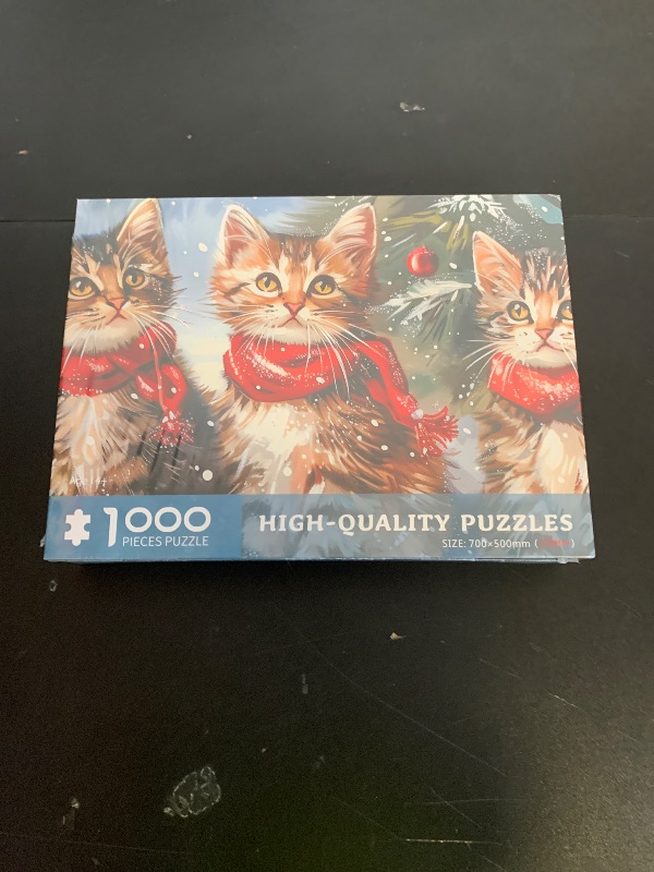 Photo 1 of 1000 Piece Puzzle for Adults, Christmas Snowy Night Puzzles 1000 Pieces, Enchanting Christmas Eve Puzzles for Adults Jigsaw Puzzle Vacation Challenging for Teens