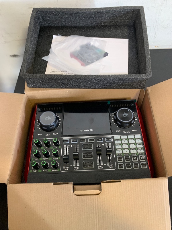 Photo 1 of Podcast Microphone Bundle with Live Sound Card Audio Mixer, Podcast Equipment Bundle with 3.5mm BM800 Microphone for Pc/Youtube Live Streaming Singing Gaming, Sound Board with Voice Changer, Denoise