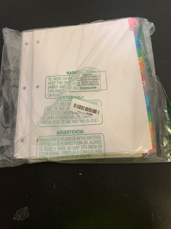 Photo 1 of Sinload 6 Set A-Z 26 Tab Dividers for 3 Ring Binders, 8.5 x 11 Inch Alphabet Binder Divider a to Z Divider with Multicolor Alphabetical Tab Alphabetical File Divider for Page Notebook File