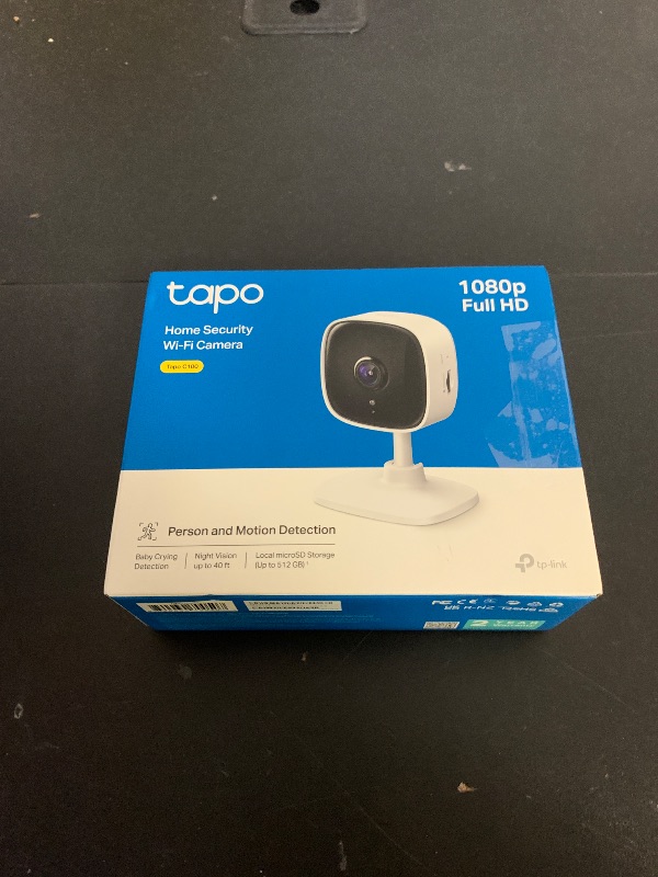 Photo 1 of Tapo TP-Link 1080P Indoor Security Camera for Baby Monitor, Dog Camera w/Motion Detection, 2-Way Audio Siren, Night Vision, Cloud & SD Card Storage, Works w/Alexa & Google Home C100