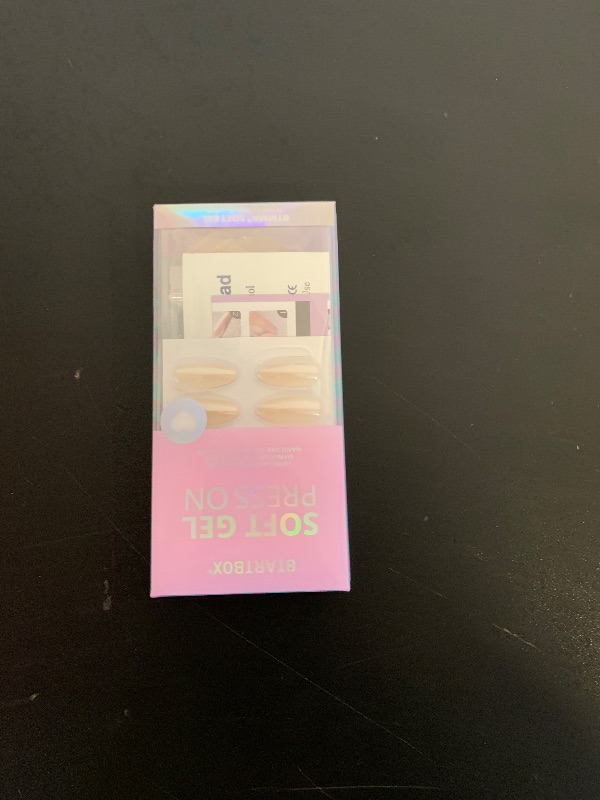 Photo 1 of BTArtbox Press On Nails Medium Almond - Press on Nails Chrome Nails, Light Weight & Fit Perfectly Fake Nail with Nail Glue, Nude Glue On Nails in 15 Sizes, Glazed Donut