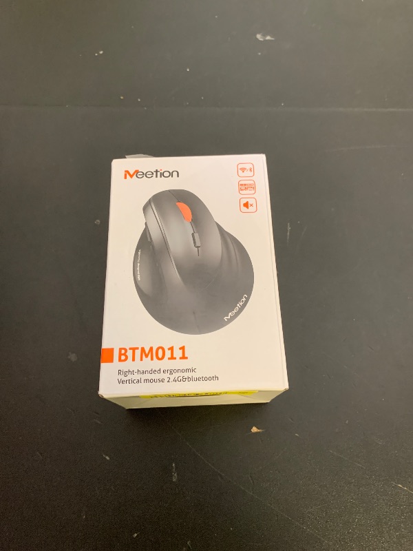 Photo 1 of MEETION Ergonomic Mouse, Wireless Bluetooth Vertical Mouse with 3 Multi-Device for Bluetooth(5.3*2) & USB-A to USB-C Adapter, 4 DPI 1200-3200 Ergo Mice for Mac/Windows/PC/Laptop/Computer(Large Hands)