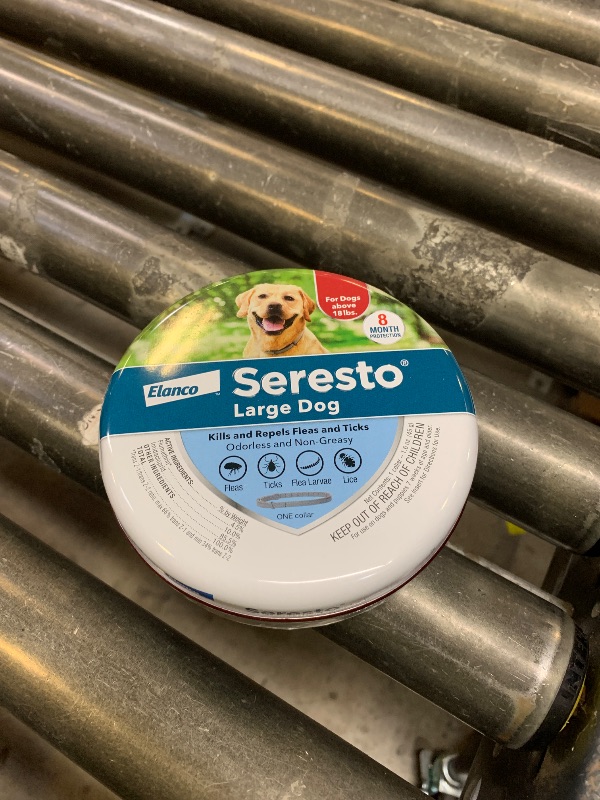 Photo 1 of Seresto Large Dog Vet-Recommended Flea & Tick Treatment & Prevention Collar for Dogs Over 18 lbs. | 8 Months Protection