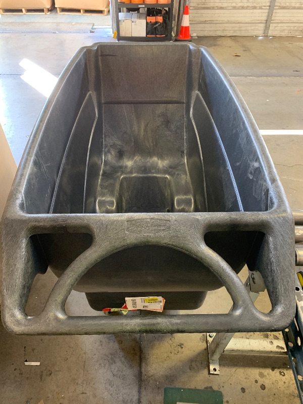 Photo 1 of Rubbermaid Commercial Products Tilt Dump Truck/Trash Cart/Garbage Collection, 600 lbs 3/4 Cubic Yard Heavy Load Capacity with Wheels, Trash Recycling Cart, Black, Office/Warehouse/Facility Management