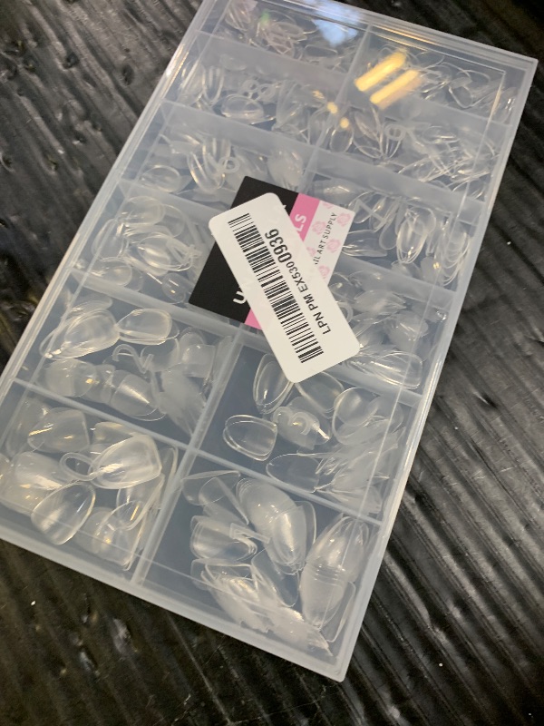 Photo 1 of UNA GELLA Extra Short Almond Nail Tips Full Cover   Gel Nail Tips Short Almond Shaped Nails Tips Soft Gelly Gel Clear Fake Nails Tip for Acrylic Nail Tip Soak Off Home DIY Salon Nails 12 Sizes