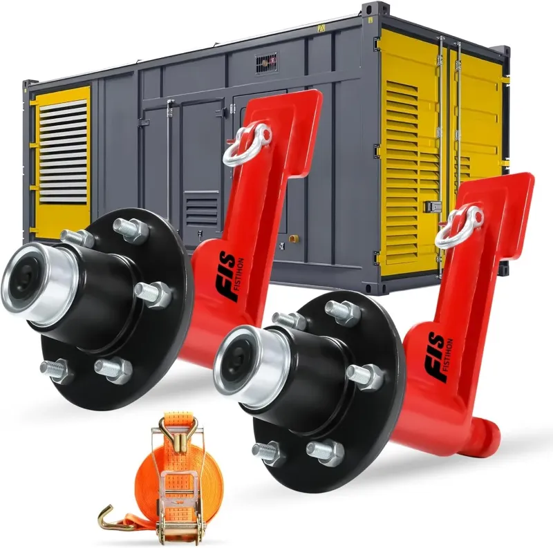 Photo 1 of 2Pack Shipping Container Wheels 6-Lug Wheels Kit, Shipping Container Accessories
