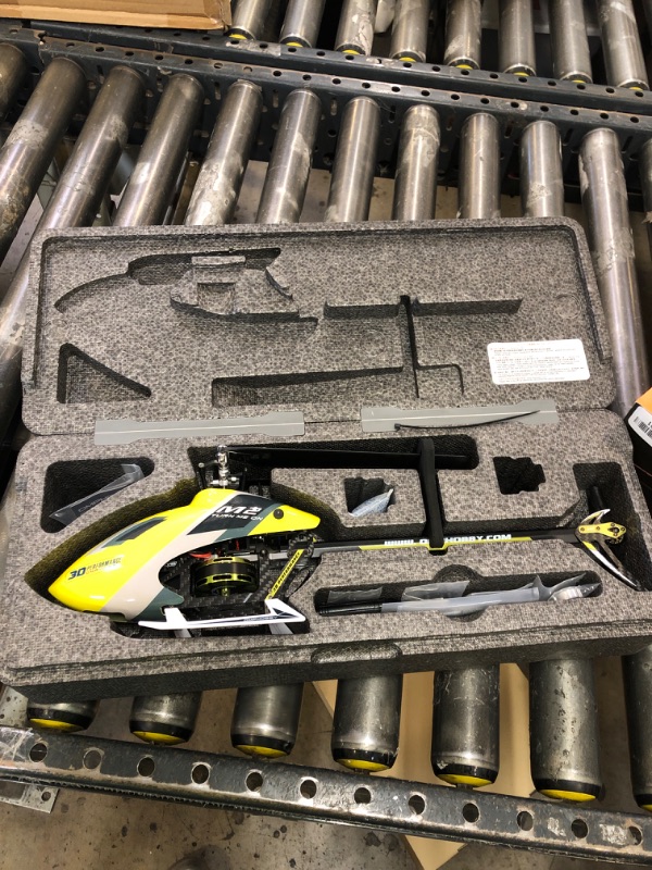 Photo 1 of OMPHOBBY M2 EVO MK2 RC Helicopter for Adults - 6CH 3D Aerobatic RC Helicopters Outdoor with Dual Brushless Direct-Drive Motors, Outdoor Mini RC Aircraft for Advanced Pilots?PNP Version, Yellow
