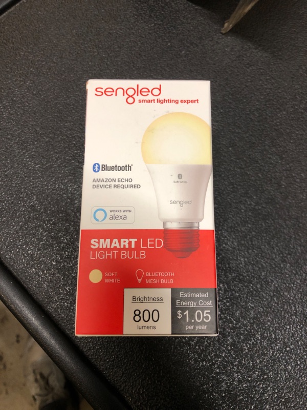 Photo 1 of Sengled Alexa Light Bulb, S1 Auto Pairing with Alexa Devices, Warm Smart Light Bulbs, Bluetooth Mesh Smart Home Lighting, E26 60W Equivalent, 800LM, 1-Pack