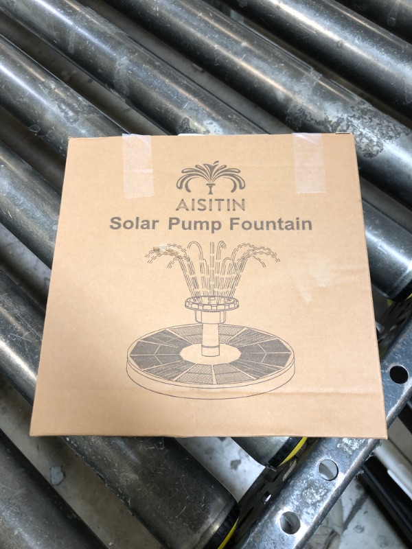 Photo 1 of AISITIN 3.5W Solar Fountain Pump Built-in 1500mAh Battery, Bird Bath Fountain with 6 Nozzles, Solar Floating Water Pump for Bird Bath, Fish Tank, Pond, Pool, Garden and Outdoor
