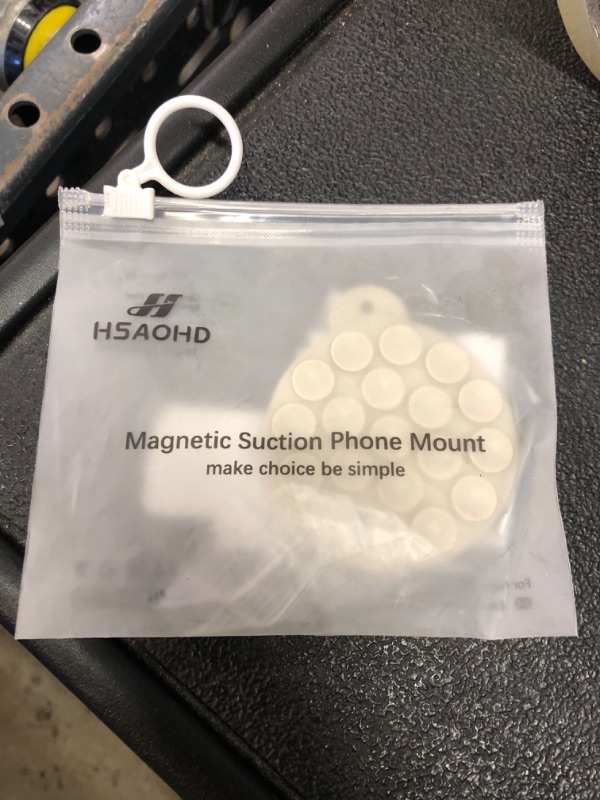 Photo 1 of HSAOHD Magnetic Suction Cup Phone Mount for MagSafe Case, Silicone Hands-Free Grip Holder for iPhone and Android, Mirror Shower Phone Stand for Makeup FaceTime Gym Kitchen Bathroom, Stone