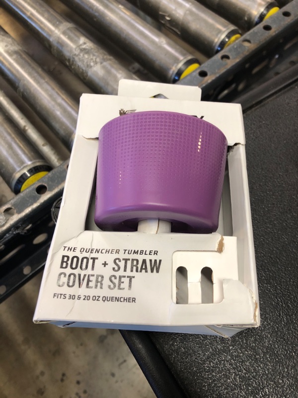 Photo 1 of Stanley Quencher Boot and Straw Cover Cap | Anti-Slip Silicone Protector for 20 & 30 oz Tumbler with Handle | Accessory Set for Stainless Steel Drinking Cup | BPA-Free | Dark Lilac