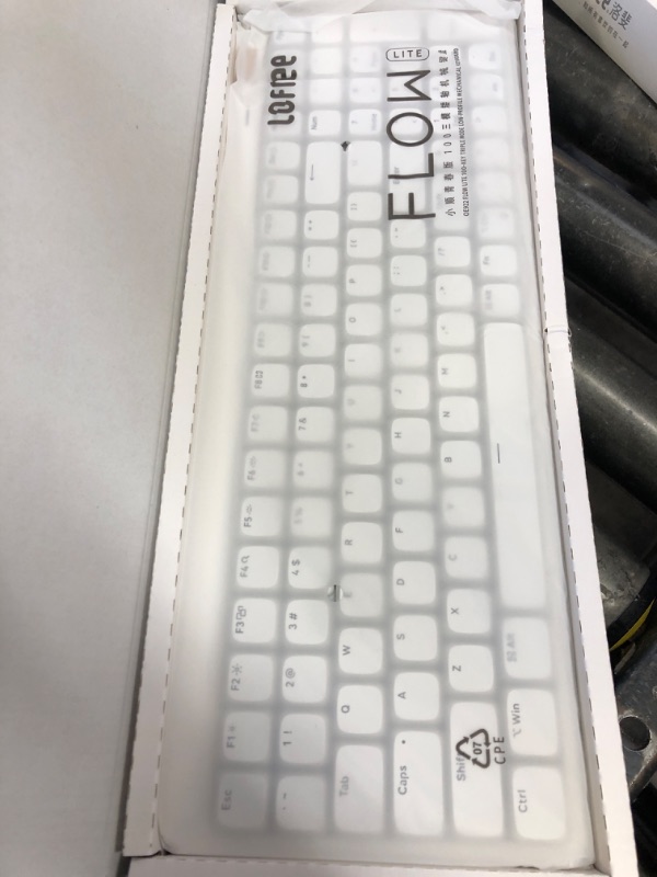 Photo 1 of Flow Lite 100 Keys Low Profile Mechanical Keyboard, Swappable Rechargeable Wireless Keyboard with 2.4G Receiver, Bluetooth and Wired Connection for Windows, Mac/Specter Linear Switches (Off-White)