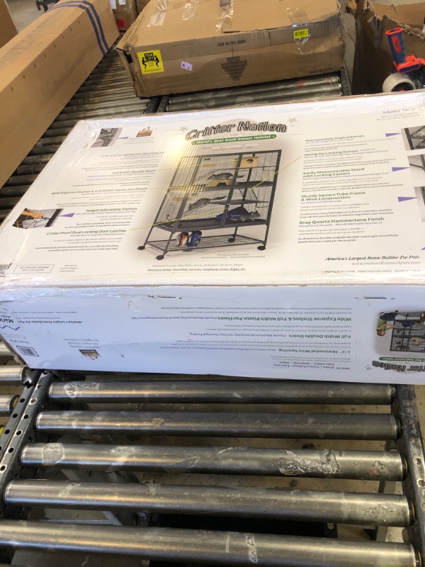 Photo 1 of MidWest Homes for Pets Critter Nation Double Unit Small Animal Cage, 4 Tiers, Includes Pan, Shelf, Ramp & Cover, for Rats, Ferrets, Chinchillas, Sugar Gliders