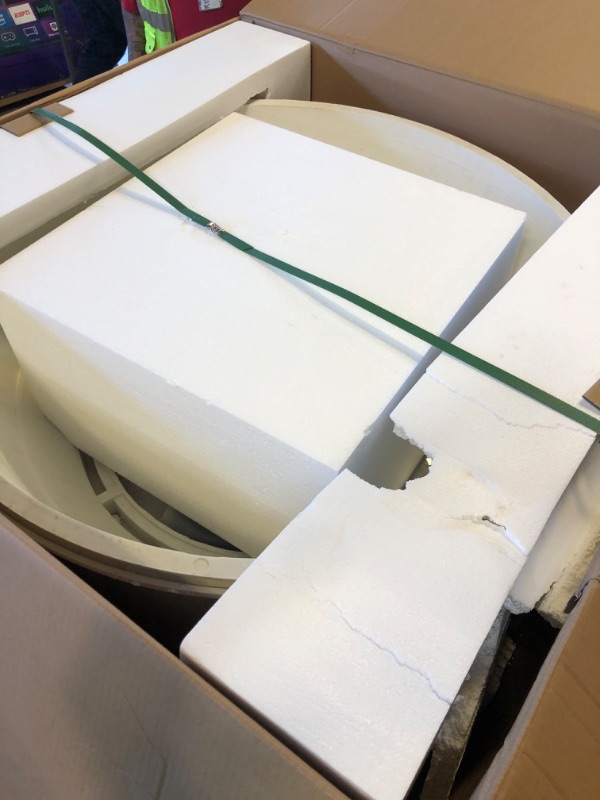 Photo 1 of Natotela 40x31.5H Fiberglass Manhole Enclosure,Underground Vault W/28“ Cover Precast Large Meter Junction Box Inspection Manhole Assembly,Drainage Collection Round Brick Well for Sewage Septic Tank