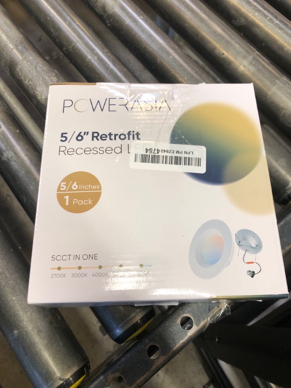 Photo 1 of 1 Pack 5/6 Inch LED Can Lights Retrofit Recessed Lighting, 5CCT 6 Inch Recessed Lights Selectable 2700K-6000K Dimmable, 12W=75W, 1200LM Downlight with Metal Smooth Trim-ETL and Energy Star Certified