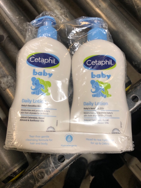 Photo 1 of Cetaphil Baby Wash & Shampoo Plus Body Lotion, Healthy Skin Essentials, Head to Toe Hydration for up to 24 Hours, for Delicate, Sensitive Skin, 2-Pack,White