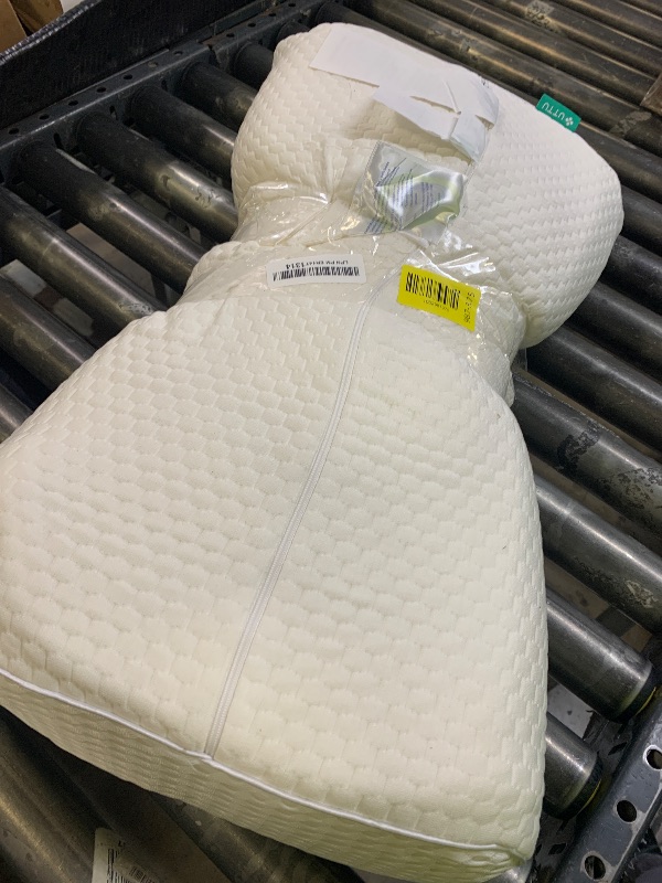 Photo 1 of UTTU Cervical Pillow for Neck Strain Relief, Memory Foam Neck Pillow for Sleeping, Adjustable Orthopedic Sandwich Pillow, Contour Cooling for Side Back Stomach Sleeper, Medium(23.6"×14"×5.2"/4.5")