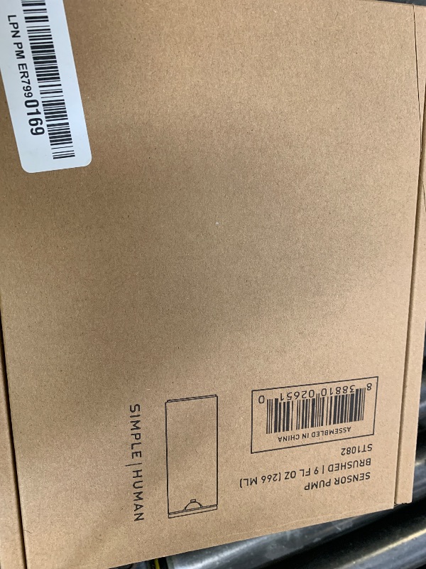 Photo 1 of simplehuman 9 oz. Touch-Free Automatic Rechargeable Sensor Pump, Brushed Stainless Steel, New
