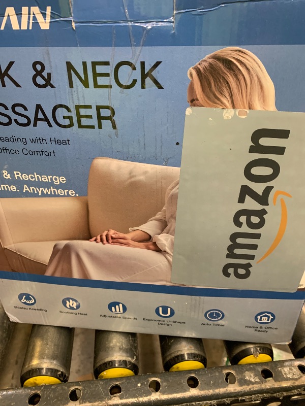 Photo 1 of JZBRAIN Shiatsu Back and Neck Massager with Heat – Deep Kneading Massage Pillow for Relaxation – Corded Design for Full Body Use - for Loved Ones