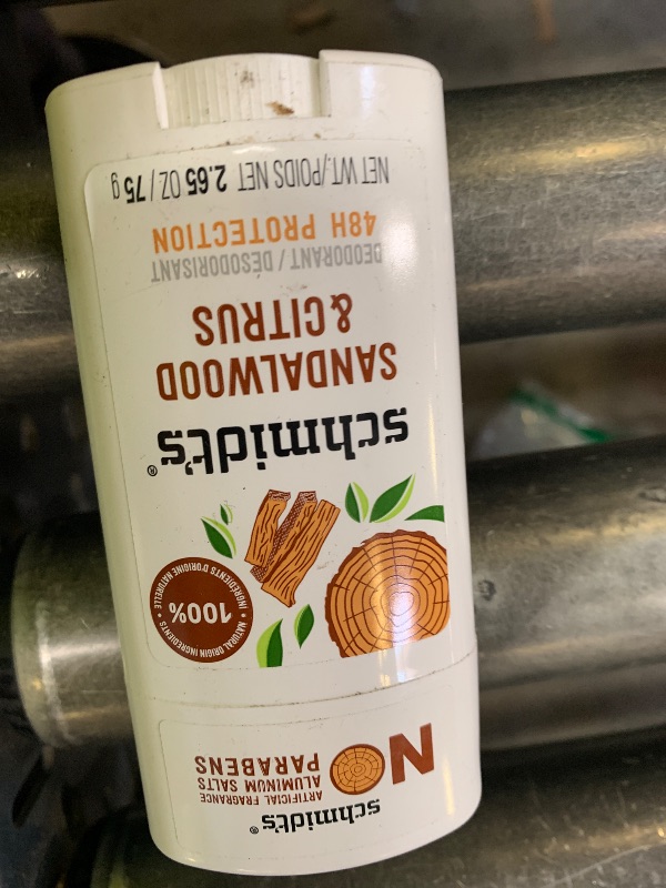 Photo 1 of Schmidt's Aluminum-Free Vegan Deodorant Sandalwood & Citrus for Women and Men, with 24 Hour Odor Protection, Natural Ingredients, Cruelty-Free, 2.65 oz