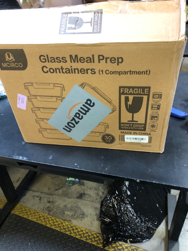 Photo 1 of [8-Pack,30 oz]Glass Meal Prep Containers,Glass Food Storage Containers,Airtight lunch Containers with Lids, Microwave, Oven, Freezer and Dishwasher