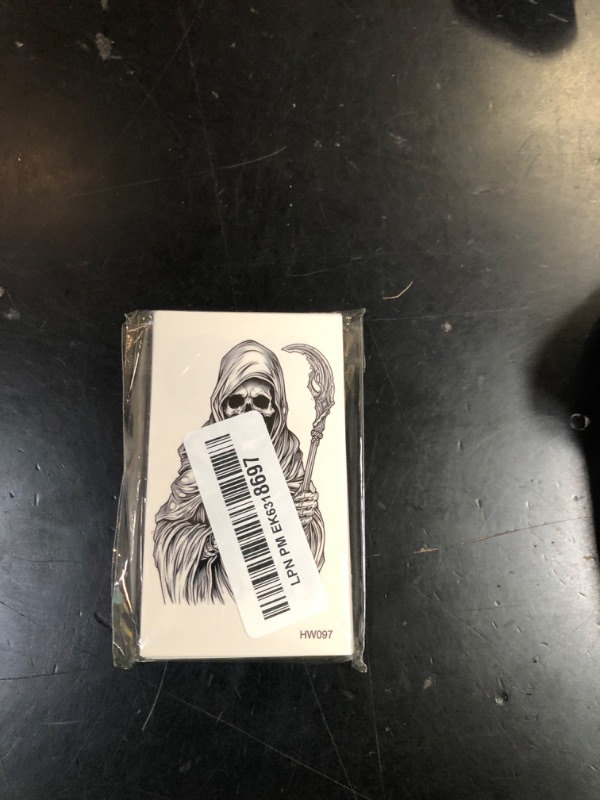 Photo 1 of Hotoyannia 102 Sheets Halloween Tiny Temporary Tattoos Stickers, Fake Tattoos That Look Real And Last Long, Halloween Tattoos Include Black Scary Wolf Lion Tiger Skeleton Skull