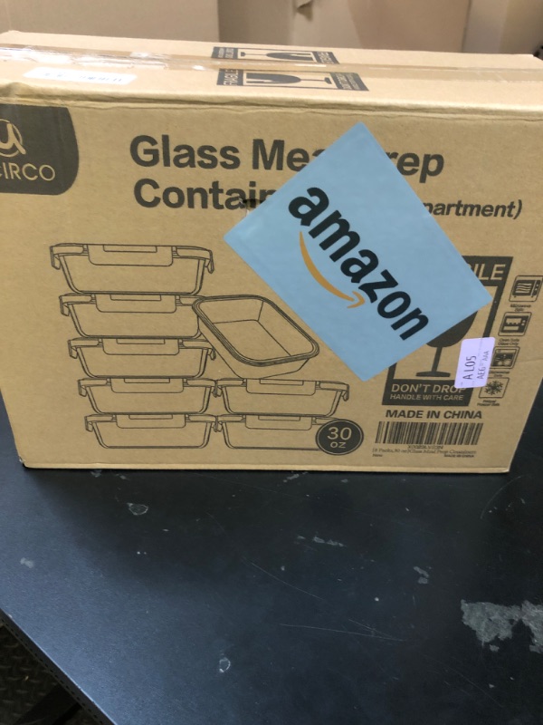 Photo 1 of [8-Pack,30 oz]Glass Meal Prep Containers,Glass Food Storage Containers,Airtight lunch Containers with Lids, Microwave, Oven, Freezer and Dishwasher