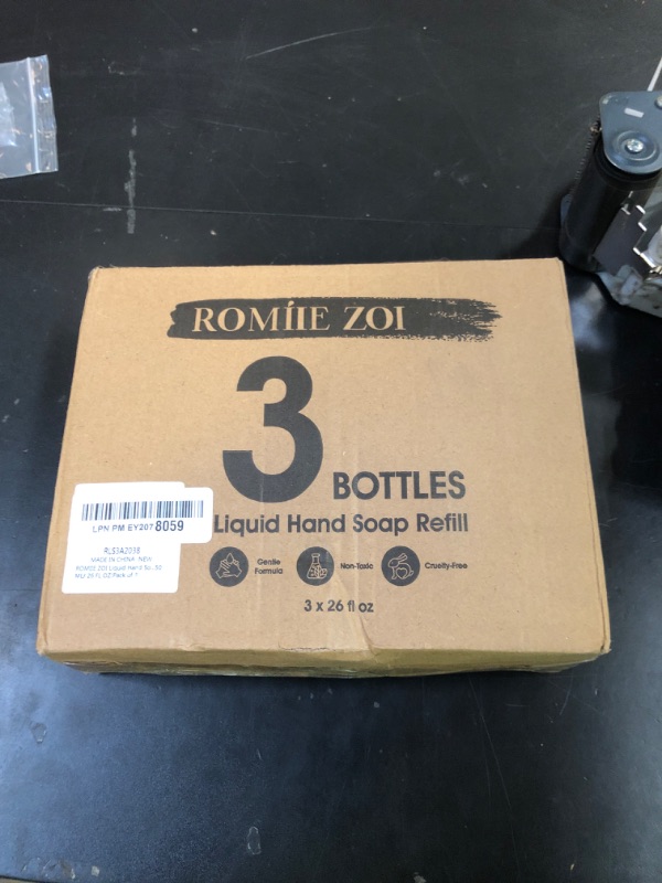 Photo 1 of ROMIIE ZOI Lemon Scent Liquid Hand Soap Refills - Natural, Gentle & Moisturizing Formula - Family Size 3 Pack, Ideal for Liquid Soap Dispensers in Kitchen & Bathroom