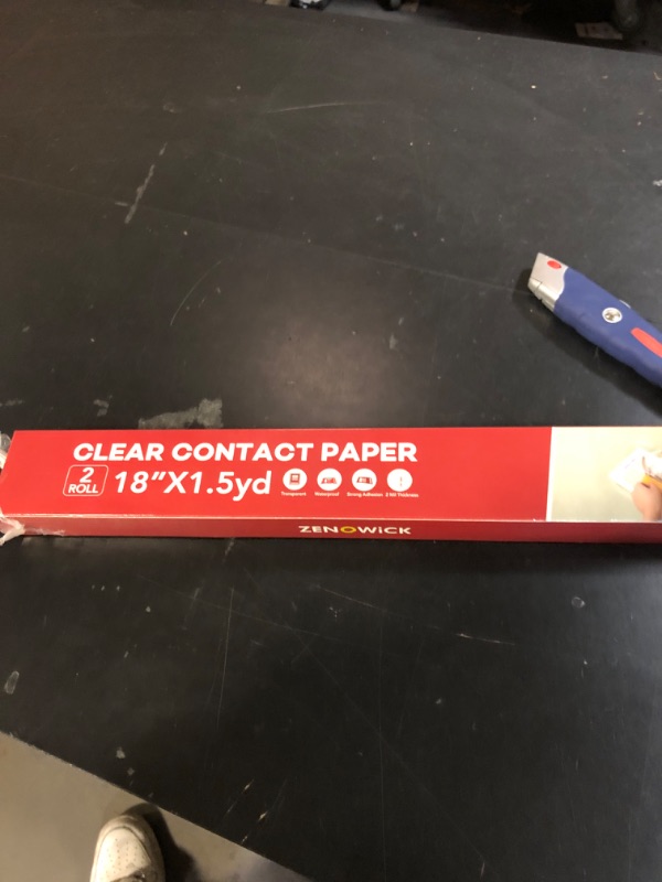 Photo 1 of 2 Rolls Clear Contact Paper,Plastic Book Covers 18 in x 4.5 ft, Contact Paper Peel and Stick, Clear Self Adhesive Protective Liner Papers Protector for Crafts Paperback Textbook Hard Covers Documents
