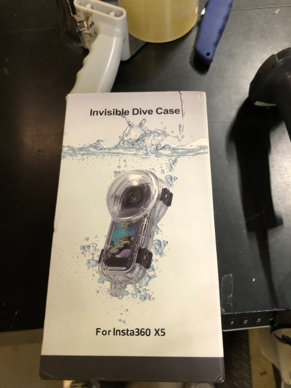 Photo 1 of Insta 360 X5 Invisible Dive Case, Waterproof Up to 60m (197ft) Splash Prevention Housing, Underwater Dive Protective Shell for Insta360 X5 with Bracket Accessories