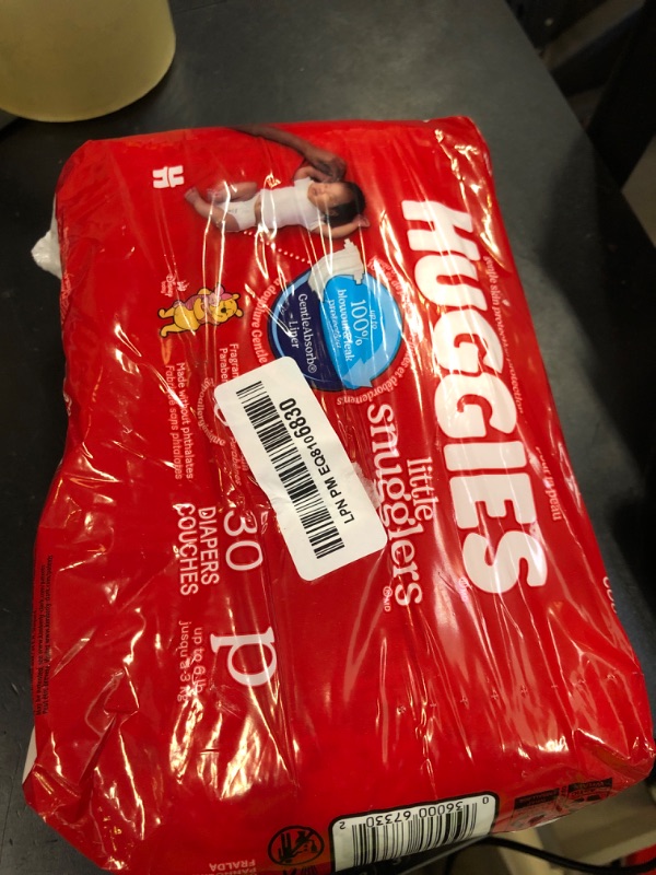 Photo 1 of Huggies Newborn Diapers, Little Snugglers Baby Diapers, Size Preemie (up to 6 lbs), 30 Count