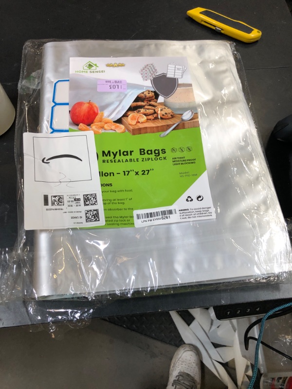 Photo 1 of 10pcs 5 Gallon Mylar Bags for Food Storage - 10 Mil Thick - Extra large bags 5 Gallon with Oxygen Absorbers 2500cc - Zipper Resealable Milar Bags - Bolsas Mylar 5 Galones