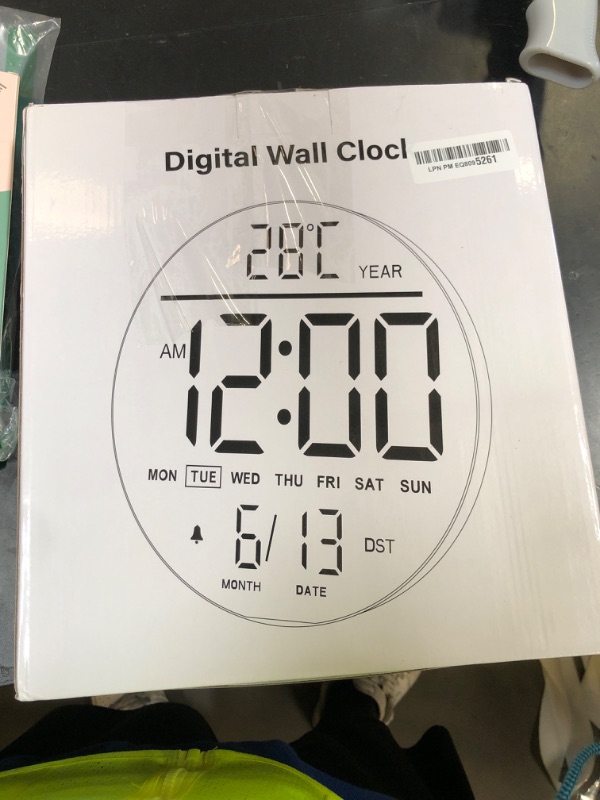 Photo 1 of JALL 10" Large Digital Wall Clock with Seconds, Alarm Countdown Timer, Big LED Display, RGB Color, DST, Temperature, Mounted for Bedroom Living Room Office Classroom Gym, Xmas Birthday Gift, RGB