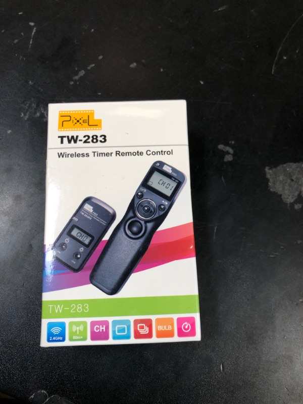 Photo 1 of Pixel TW-283 E3 Wireless Shutter Release Remote Control Compatible for Canon Eos R6 R8 RP XT XTi XS XSi T1i T2i T3 T3i T4i T5 T5i T6i T7i T8i 1300D 1100D 1000D 550D 500D 450D 400D 350D 300D 90D