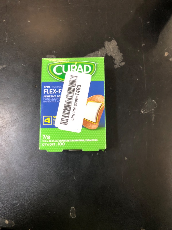 Photo 1 of Curad Flex Fabric Spot Adhesive Bandages, Bandage Diameter is 7/8" (Box of 100)