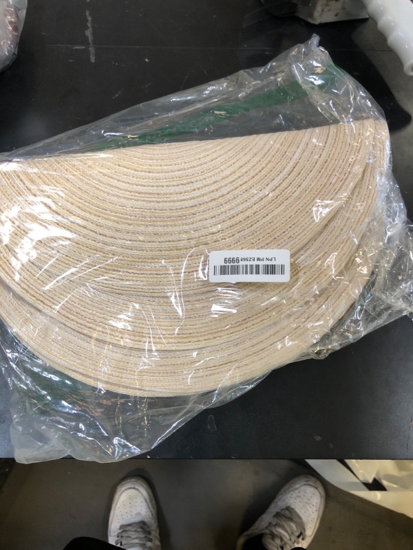Photo 1 of Leetaltree Round Placemats Heat and Slip Resistant Cotton Table Mats, Washable Bohemian Placemats for Dining Tables (White Beige, Set of 4)